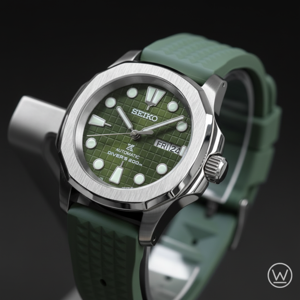 Seikonaut Olive King Turtle - Seiko Mods