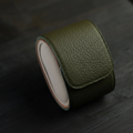 Green one slot leather watch roll