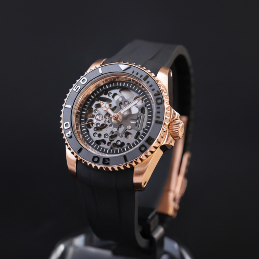 YM Skeleton Rose Gold - Seiko Mods